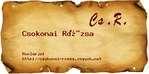 Csokonai Rózsa névjegykártya