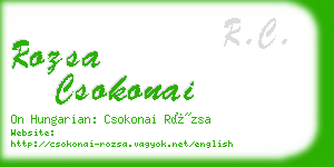 rozsa csokonai business card